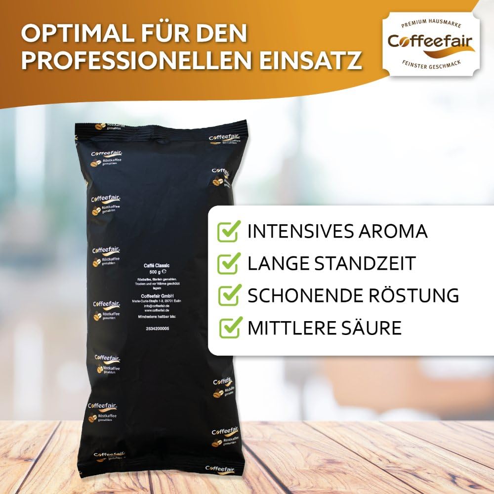 Coffeefair Filterkaffee Caffe Classic 500g Kaffee gemahlen