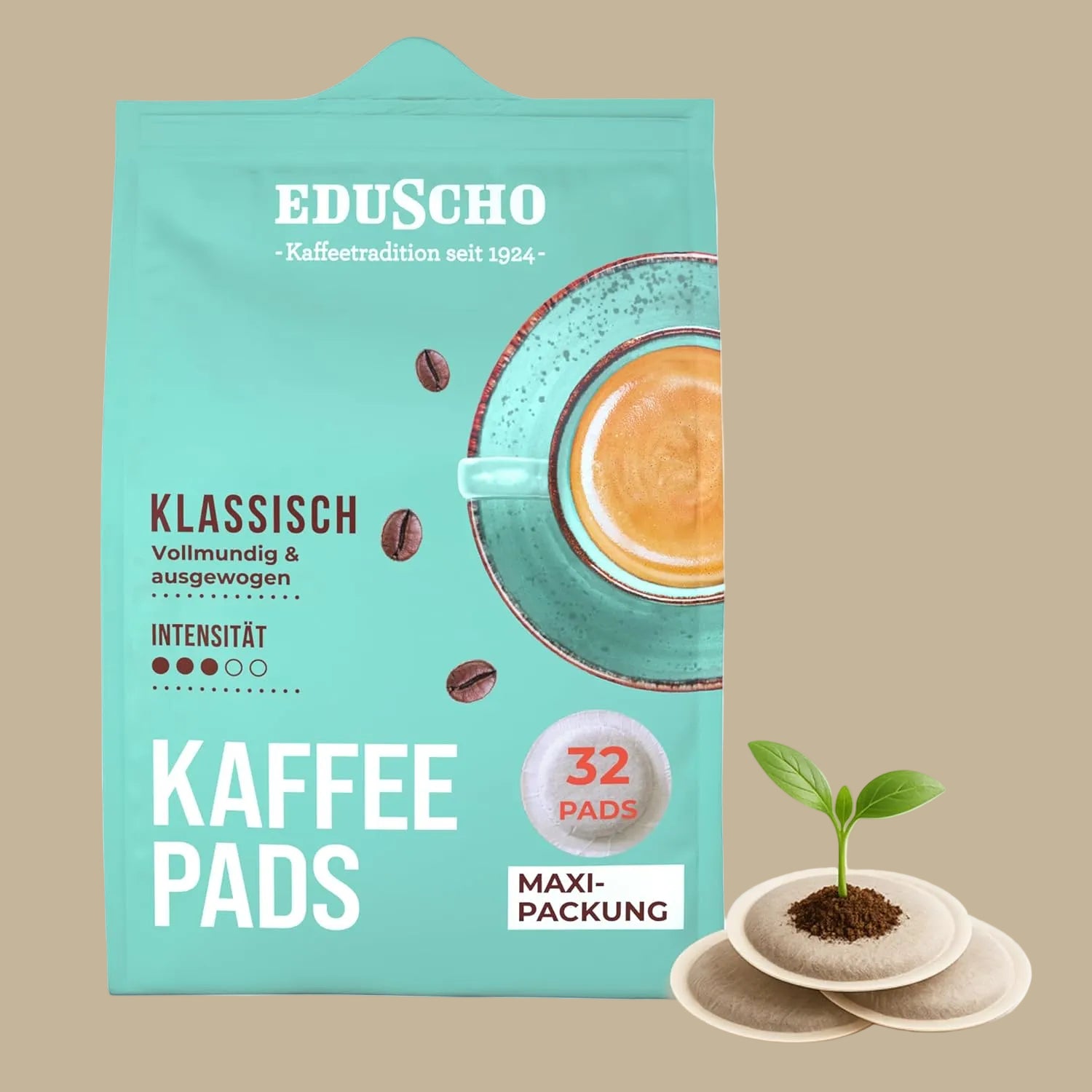 Eduscho Classic Coffee Pods, 32 Pads, Pack of 1