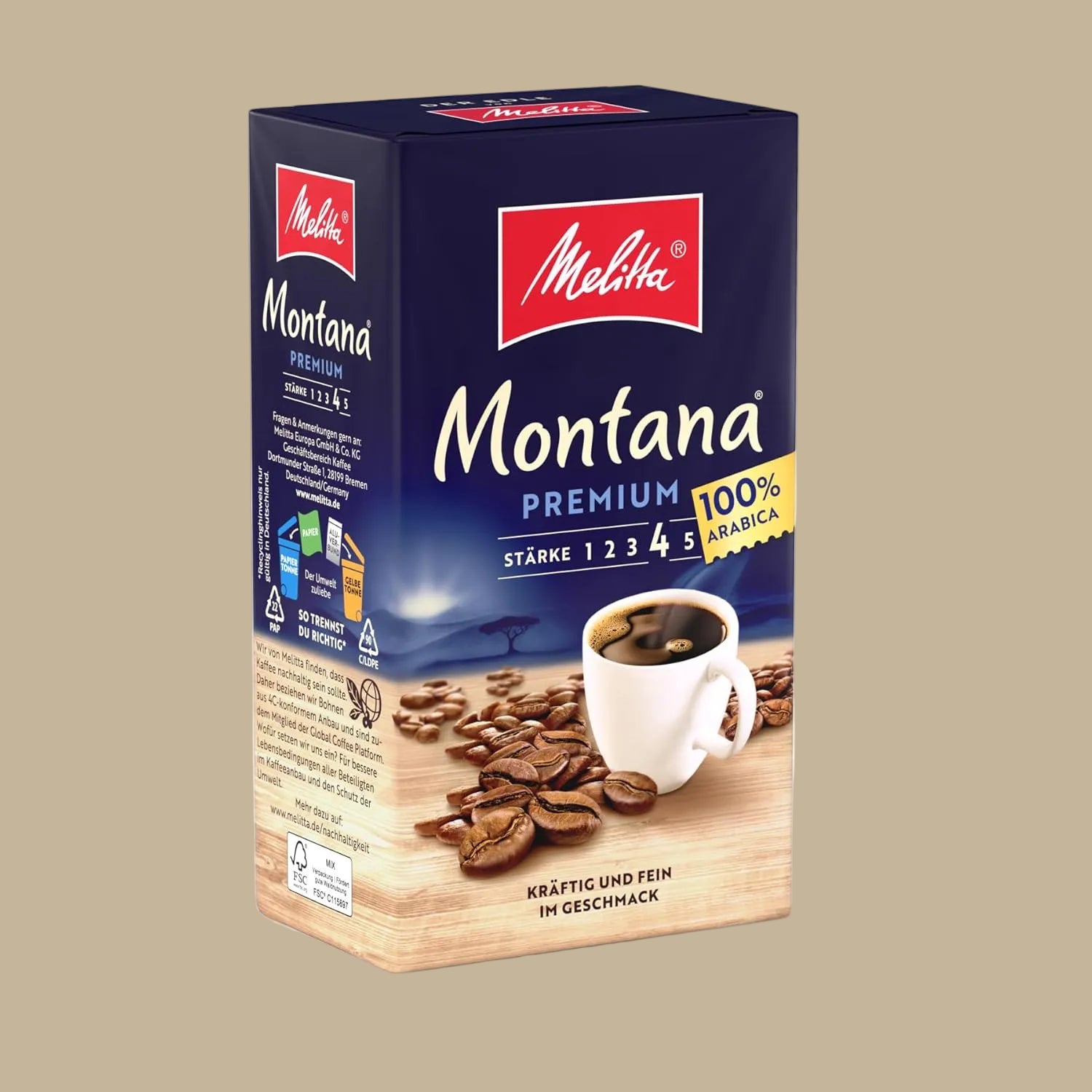 Melitta Filter Kaffee gemahlen für Filterkaffeemaschinen, 500 g