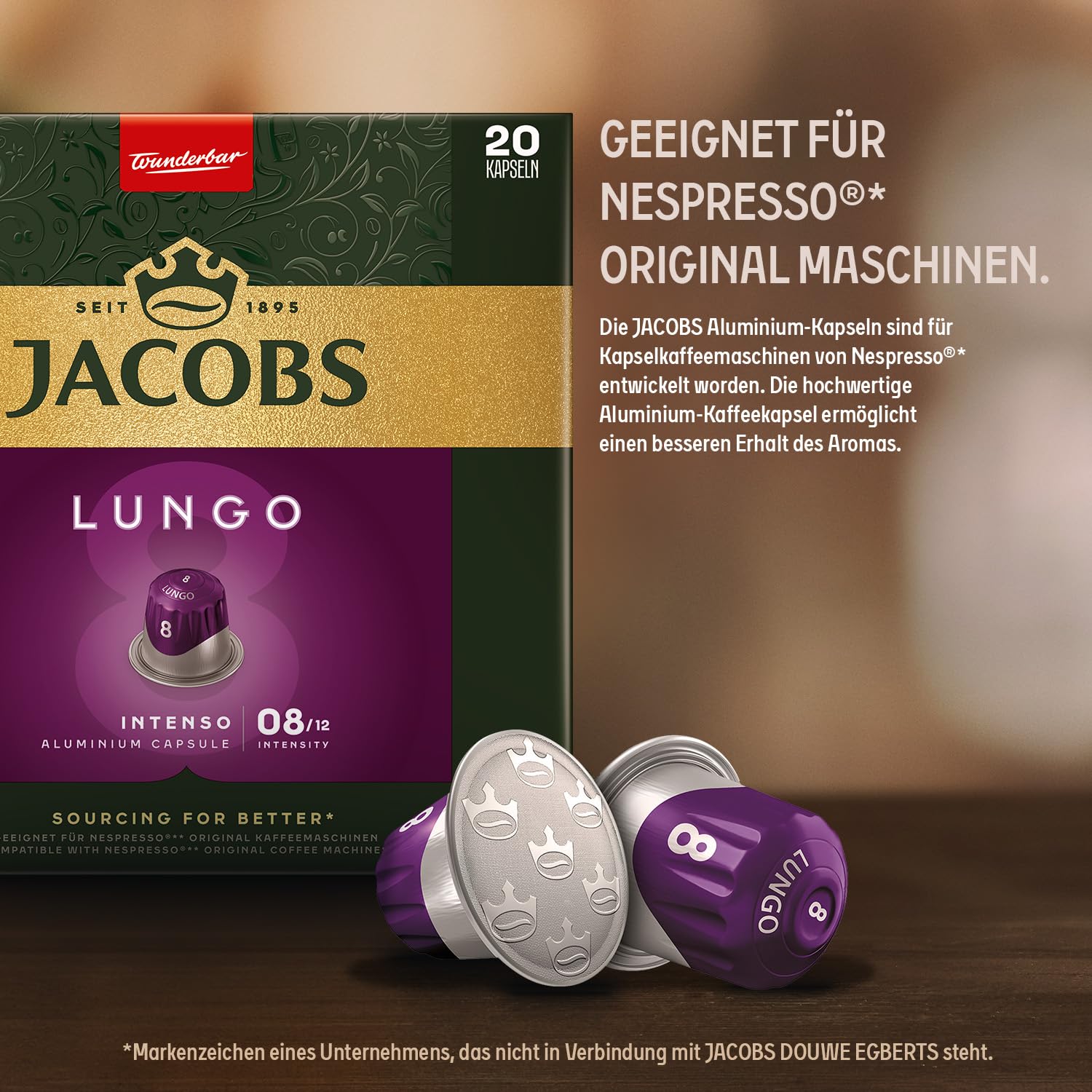 Jacobs Lungo Intenso 8 Coffee Capsules