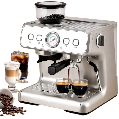 HAUSPROFI Siebträgermaschine mit integriertem Mahlwerk